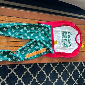 Girls size 10 snug fit Christmas pajamas